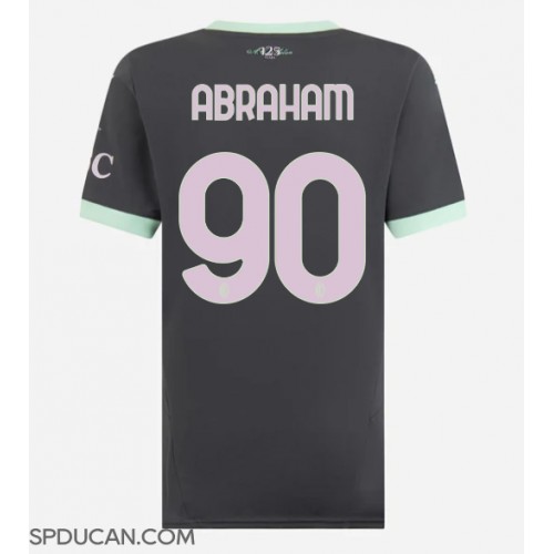 Zenski Nogometni Dres AC Milan Tammy Abraham #90 Rezervni 2024-25 Kratak Rukav